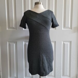 Banana Republic Sheath Dress, Black/White Check Knit, Women's Size 2P